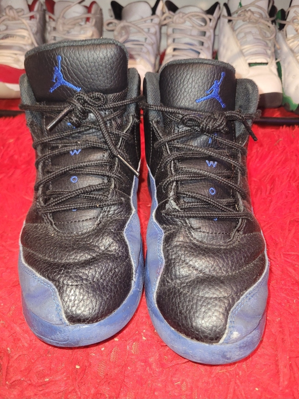 Jordan Kids Black and Blue High-Top Sneakers
